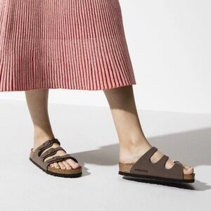Birkenstock Florida Soft Footbed Three Strap Brown Sandal